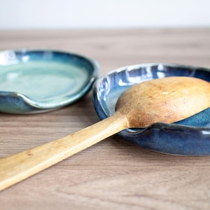 Handmade Ceramic Spoon Rest - Pottery Utensil Holder - Ceramic Kitchen Decor - Pottery Gift for Cooks - Inspired by the Scottish Highlands