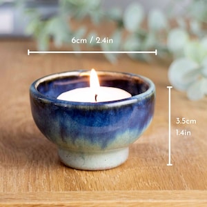 Handmade Ceramic Tealight Holder | Small Pottery Tea Light Candle ...