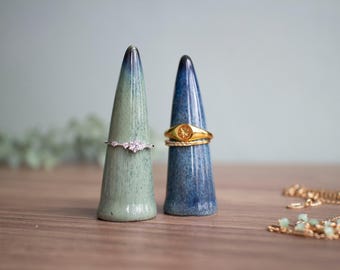 Handmade ceramic ring cone | Ring holder | Jewellery stand | Engagement ring holder | Stylish ring holder for women | Wedding gift for men