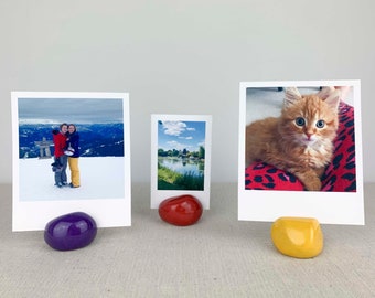 Ceramic photo or placecard holder | Colourful invitation or photo stand | Handmade ceramic place name holder | Instax display | Gift Idea