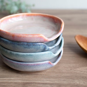 Handmade Ceramic Spoon Rest - Pottery Utensil Holder - Ceramic Kitchen Decor - Pottery Gift for Cooks - Inspired by the Scottish Highlands