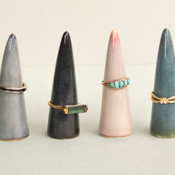 Ring holder | Handmade ceramic ring cone | Jewellery stand | Engagement ring holder | Stylish ring holder for women | Wedding gift for men