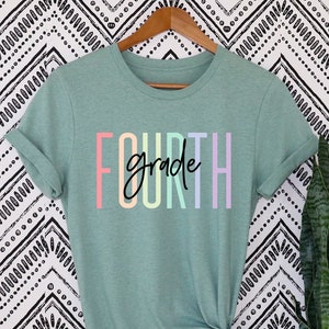 Fourth grade teacher shirt 4th grade teacher cute teacher tee 2021 grade level shirt fourth grade team modern teacher elementary funny