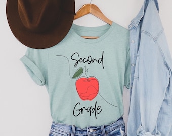 2. Klasse Lehrer Shirt, 2. Klasse Lehrer T-Shirt, Süßes Zweite Klasse Shirt, Zweite Klasse Lehrer T-Shirt, 2. Klasse Lehrer Shirt