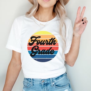 Fourth grade teacher shirt 4th grade teacher cute teacher tee 2021 grade level shirt fourth grade team modern teacher elementary funny