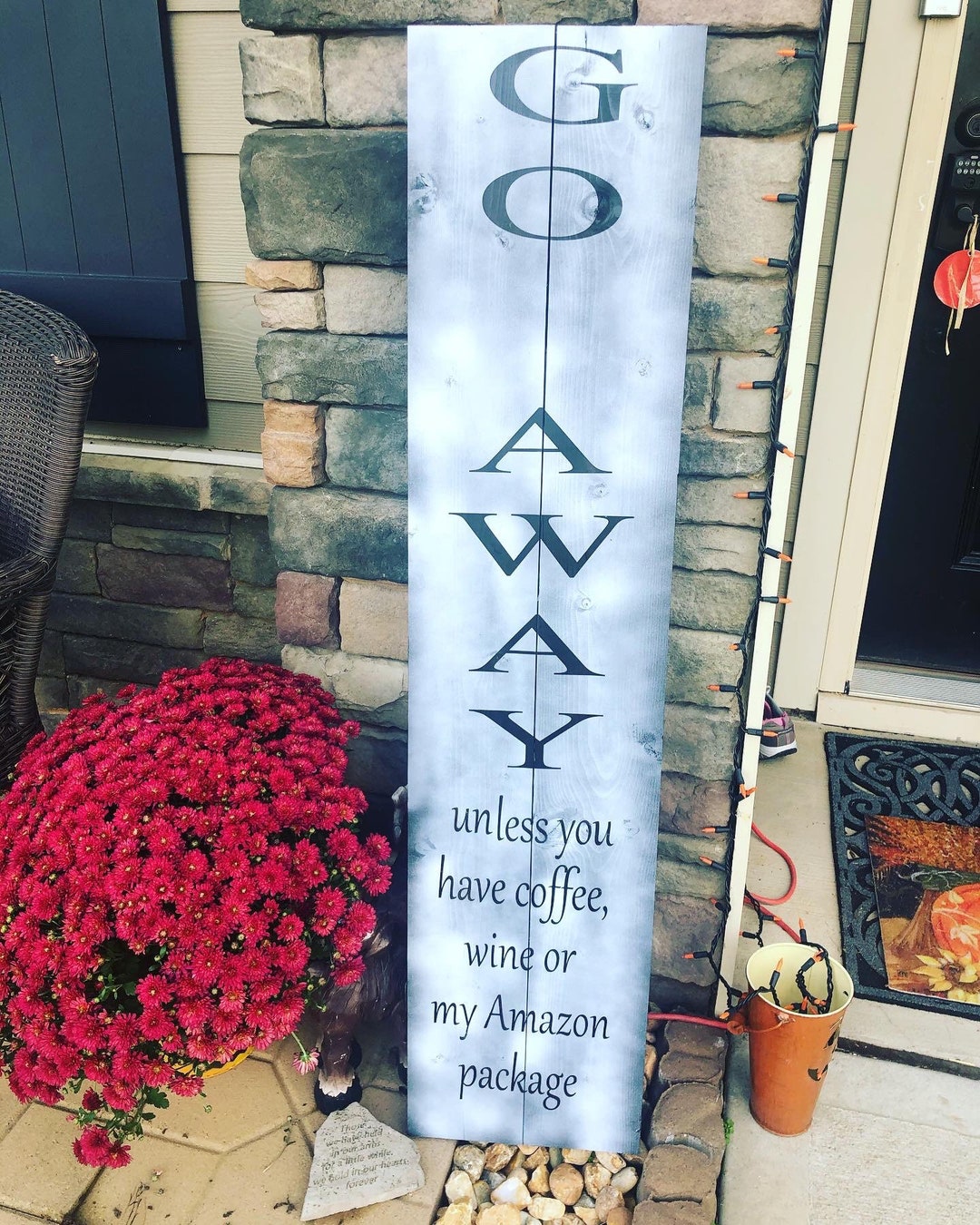 Go Away Porch Leaner - Etsy