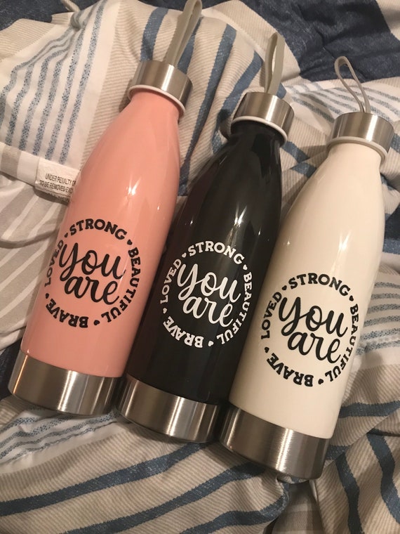 Motivational quotes water bottles inspirational water | Etsy