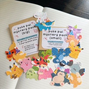 PACK MYSTÈRE Poke Pal | Stickers holographiques, Stickers Bujo, Stickers mignons, Stickers jeux vidéo, Pack économique