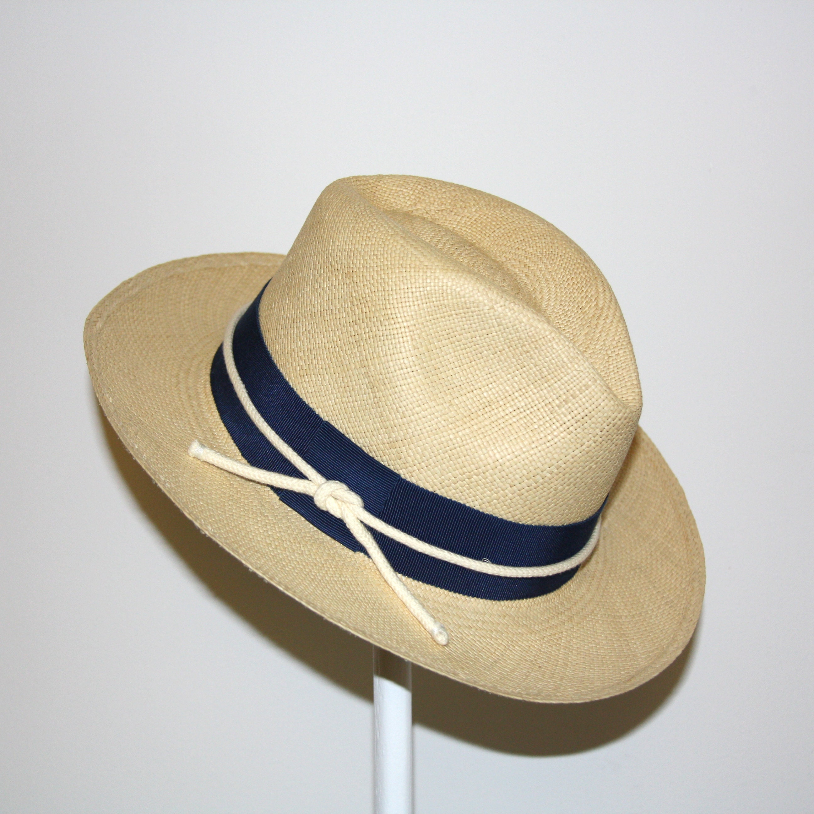 Custom natural straw panama hat made to order in Paris Etsy