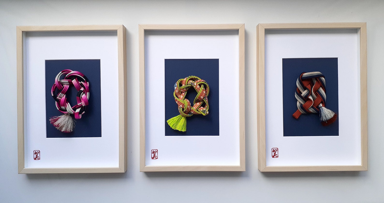 Japanese wall Art Framed Asian wall hanging Original Handmade Etsy