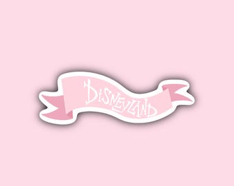 Disneyland Banner Sticker, Disney Stickers, Disneyland Stickers, DIsneyWorld Stickers