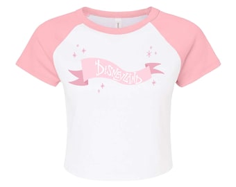 Pink Disneyland Banner Baby Tee, Pink Disneyland  Baby Tee, Disney Coquette Baby Tee