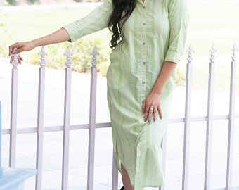 peter hahn green cotton dresses Peter Hahn Green Cotton Organic Cotton Jersey Summer Short Dress, UK 12