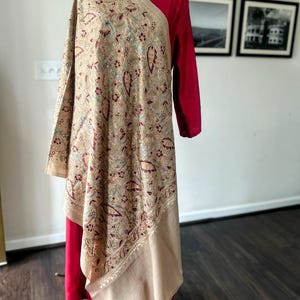 Pashmina Shawl | Luxury Wool Wrap for Women | Indian Wedding Scarf, Ethical Gift, Warm Winter Stole | Brown Scarf