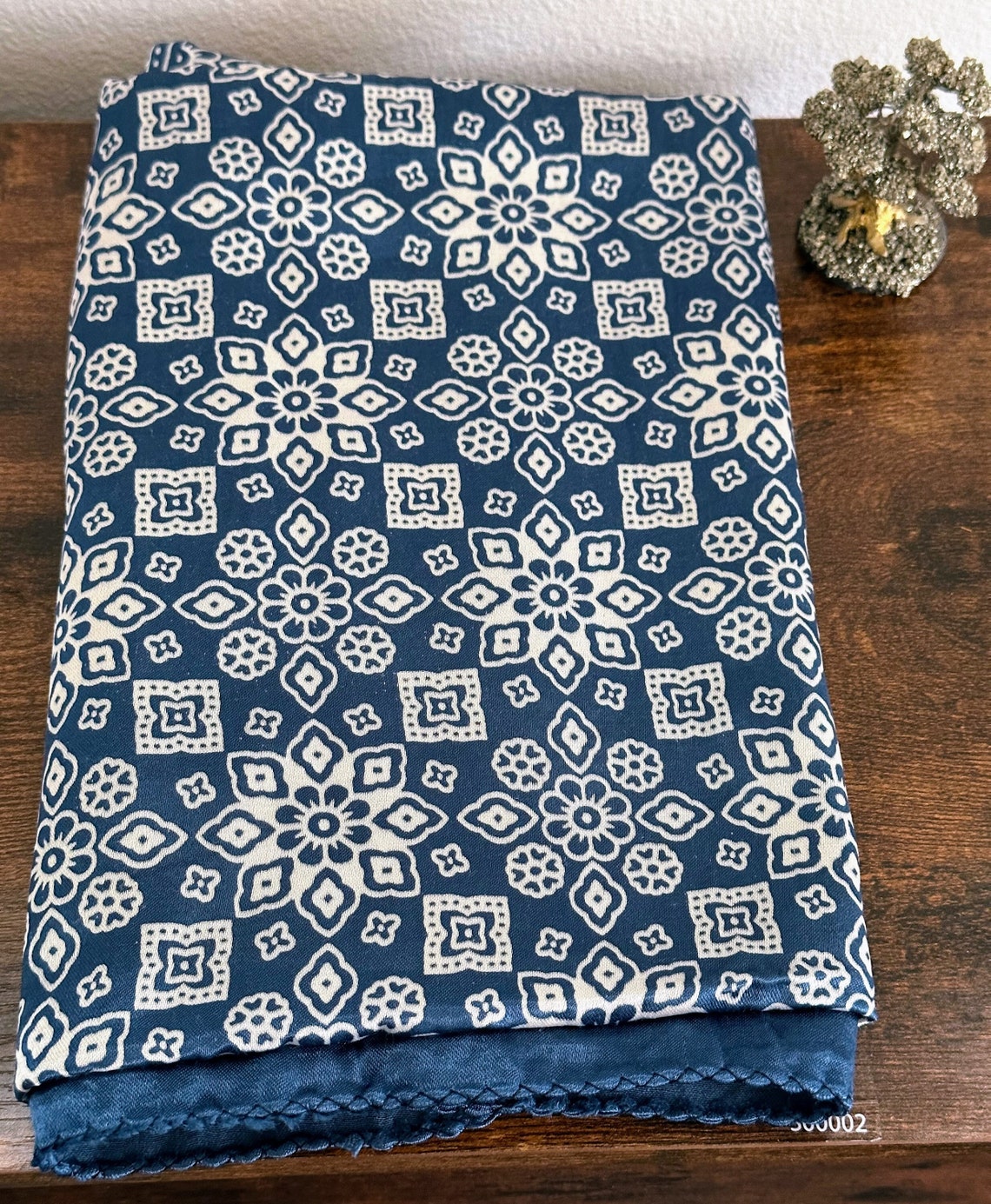 Green - Kutch Printed Mashru Silk Stole 23