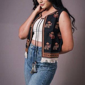 Embroidered Jacket For Women, Banjara Boho Jacket Coat, Traditional Kutch Koti, Sleeveless Indian Ethnic Jacket, Party Wear Festival Jacket
