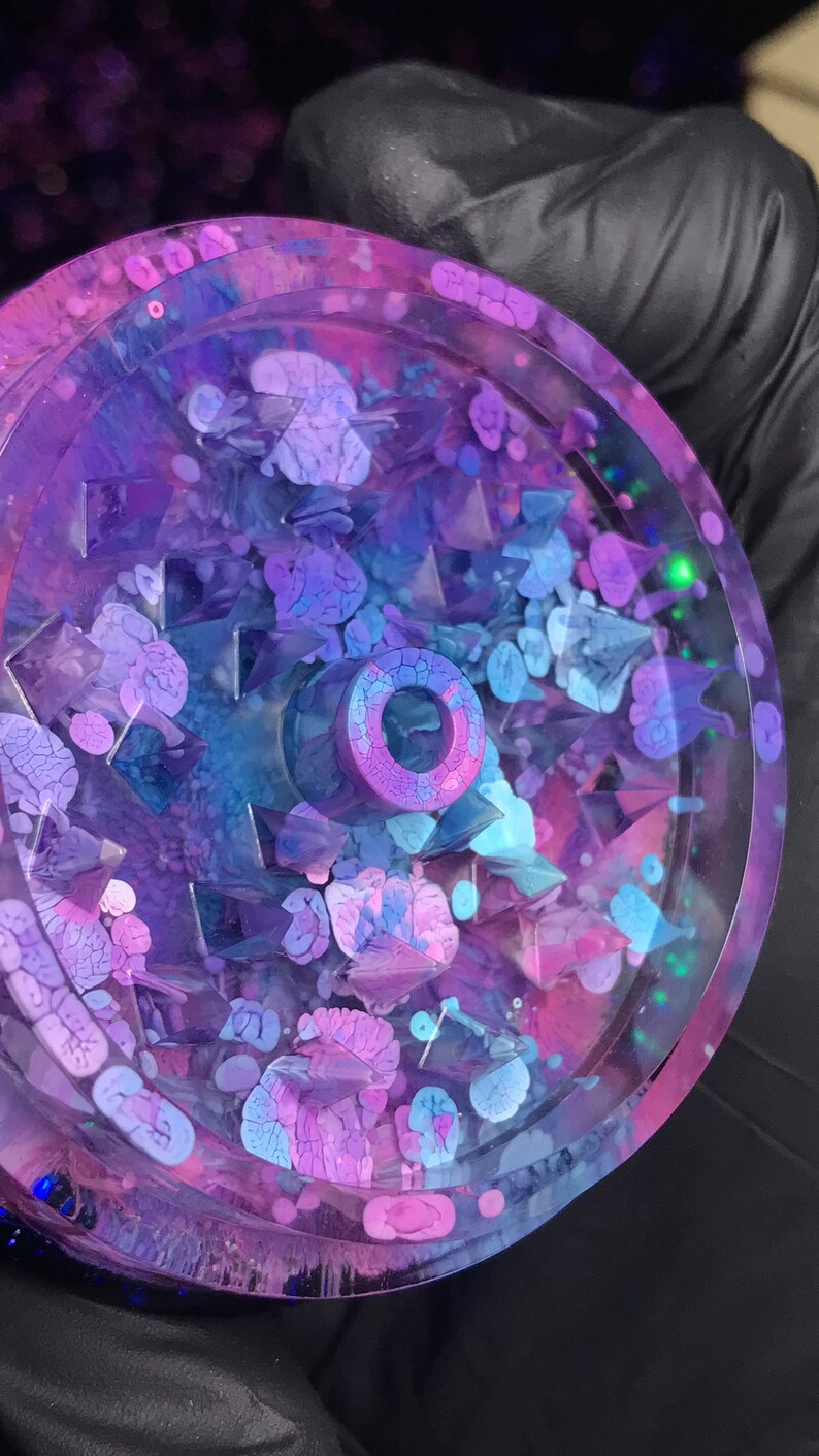 Cosmos Epoxy Grinder SET, Resin Grinder, Tobacco Tray, Epoxy Handmade