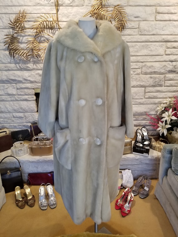 Wonderfully Soft and Cozy Swing Faux Fur Coat With Real Fur Mink Collar Etsy