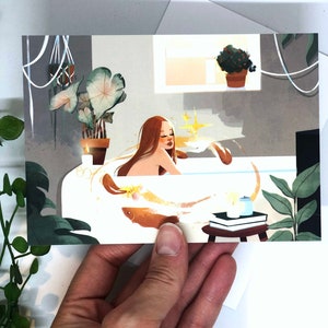 Carte postale le bain Bild 2