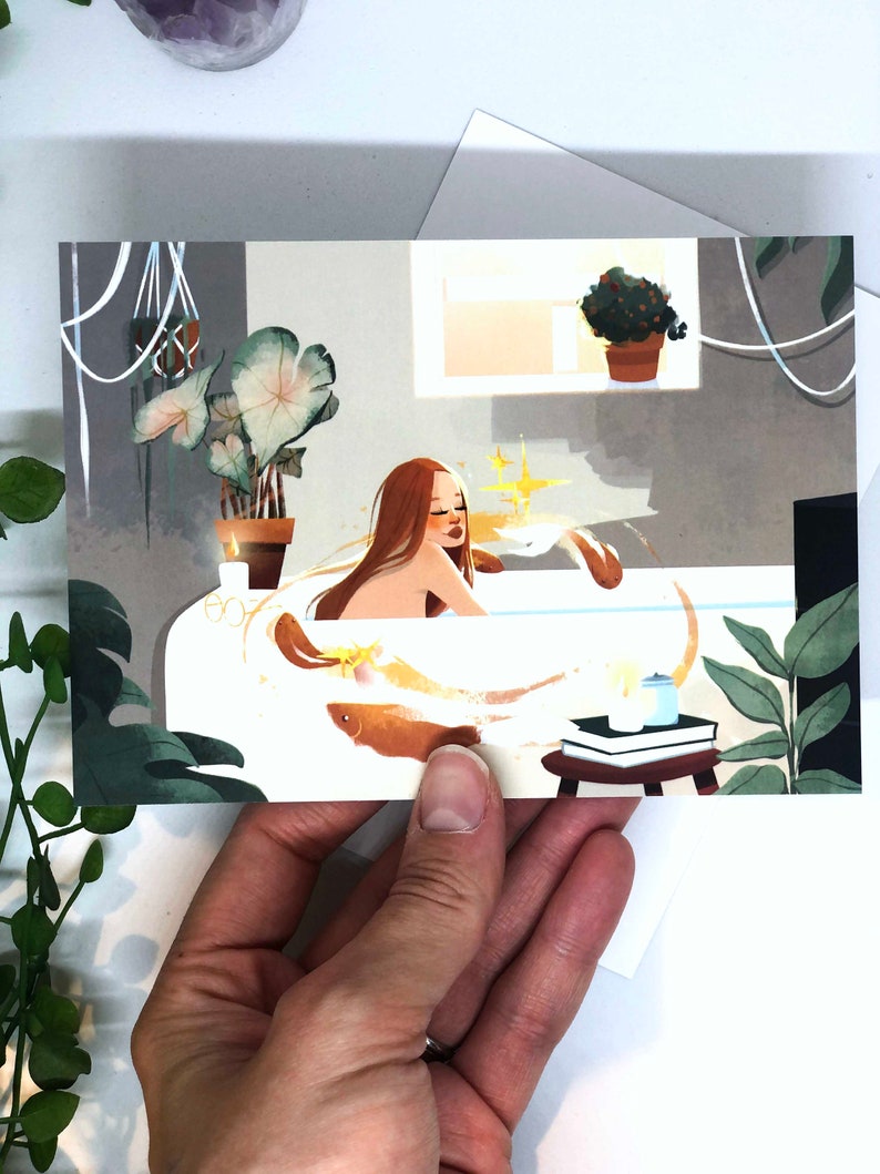 Carte postale le bain Bild 2