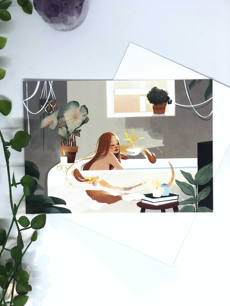 Carte postale le bain Bild 1