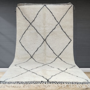 white rug, white Moroccan rug, Berber rug, Moroccan Rug Plain, Moroccan rug Solid, Handmade rug, Beni ourain rug, Berber Carpet, Wool rug