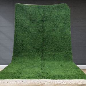 Green rug, Green Moroccan rug, Berber rug, Moroccan Rug Plain, Moroccan rug Solid, Handmade rug, Beni ourain rug, Berber Carpet, Wool rug