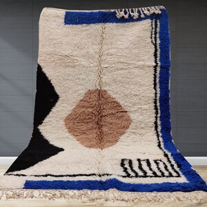 Custom Moroccan Rug, Handmade rug, Area rug, Berber carpet, Beni Ourain, Authentic Moroccan rug, Berber carpet, Blue Wool rug, Teppich
