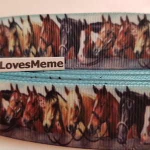 Grosgrain Ribbon 5 Yards Horses Bridles Ranch Farm Trail Riding Ponies Quarter Horse Palomino Western Show Ring Lessons Equine World 7/8"