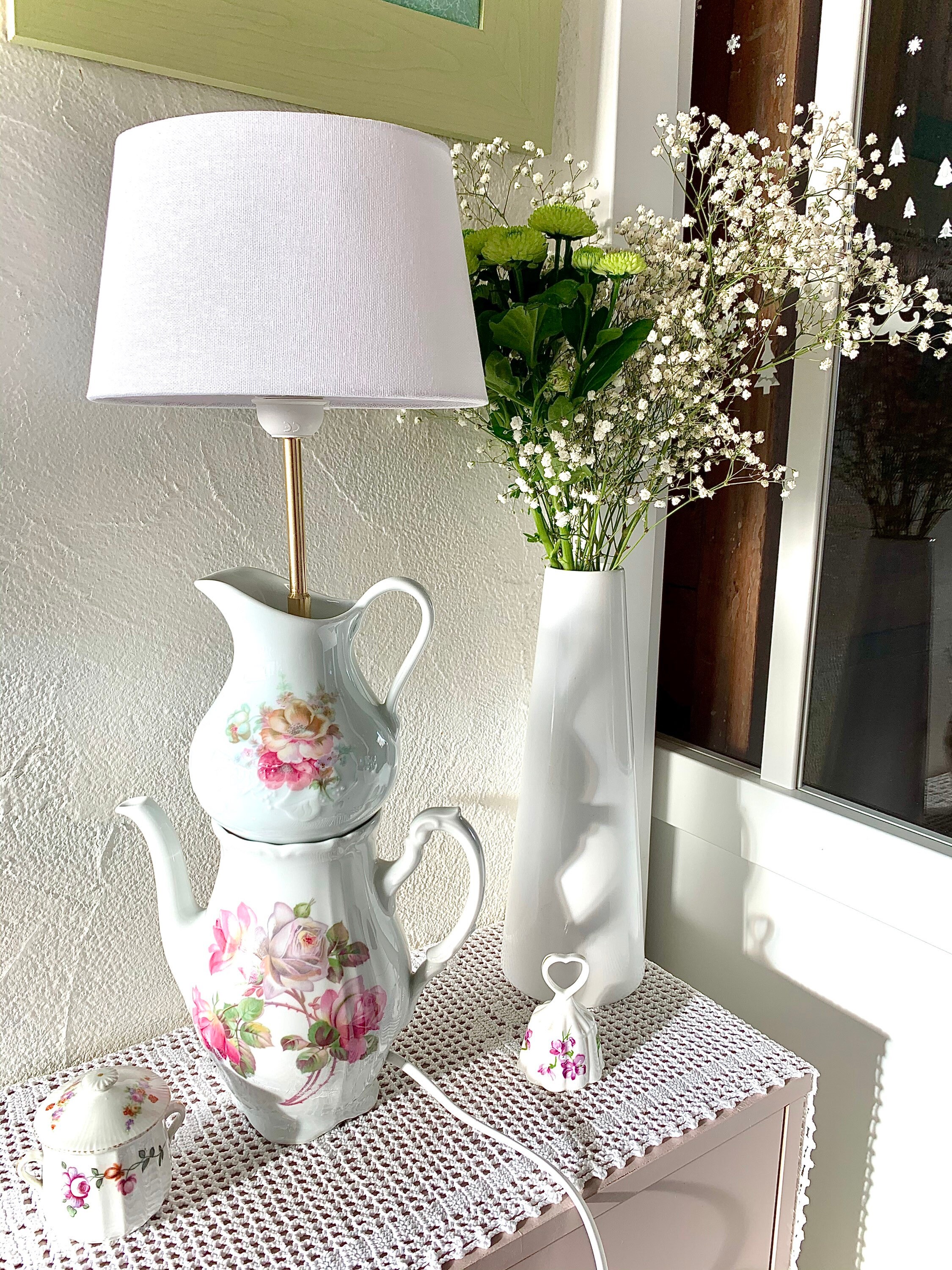 Lampe Théière en Porcelaine