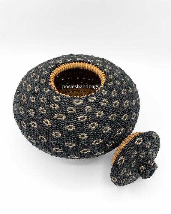 Small Bali Braided Beaded Baskets Small Bali Braided Beaded Baskets