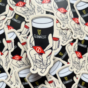 Adesivo CREAMY GUINNESS: adesivo in vinile resistente agli agenti atmosferici di alta qualità