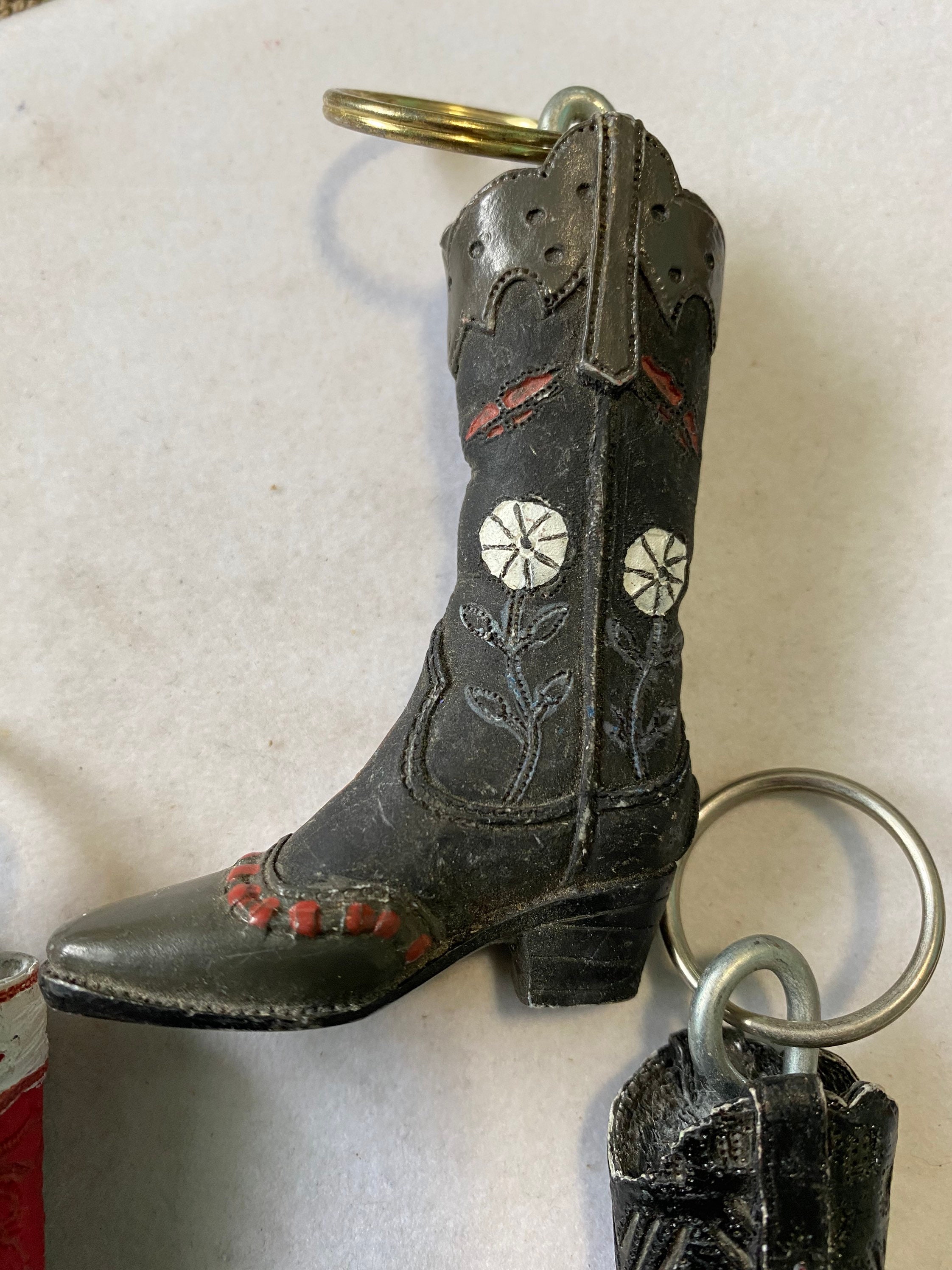 Cowboy Boot Keychain Etsy