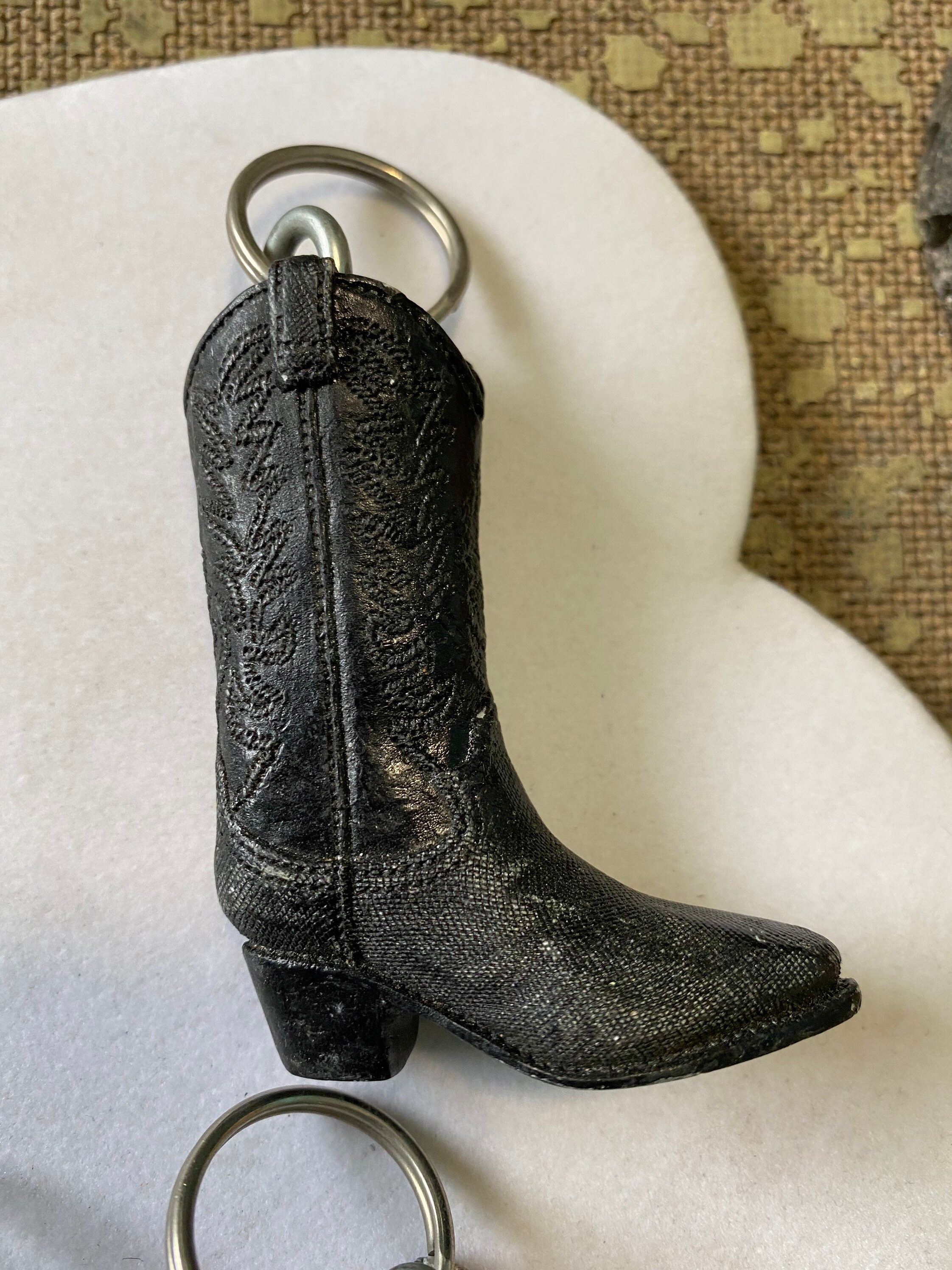Cowboy Boot Keychain Etsy