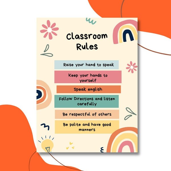 Classroom Rules - Etsy