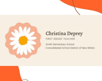 Floral Boho Email Signature Canva Template
