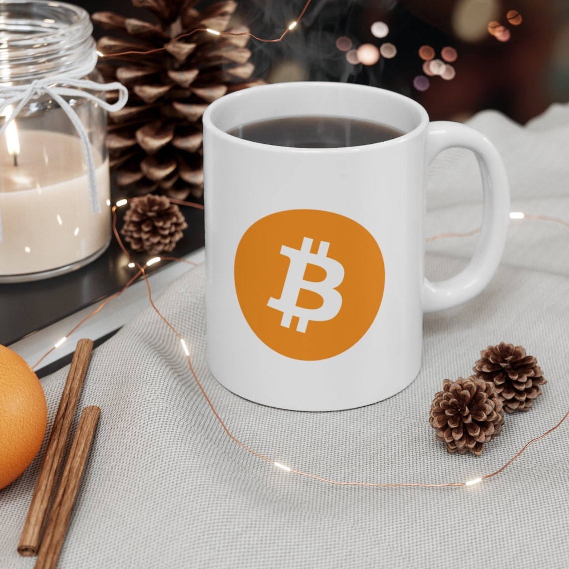 BTC Bitcoin Crypto Cryptocurrency Coin Token Ceramic Mug | Etsy