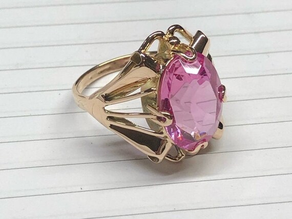 Gold Ring, Ruby, Russian Gold, Russian Jewelry, Ru