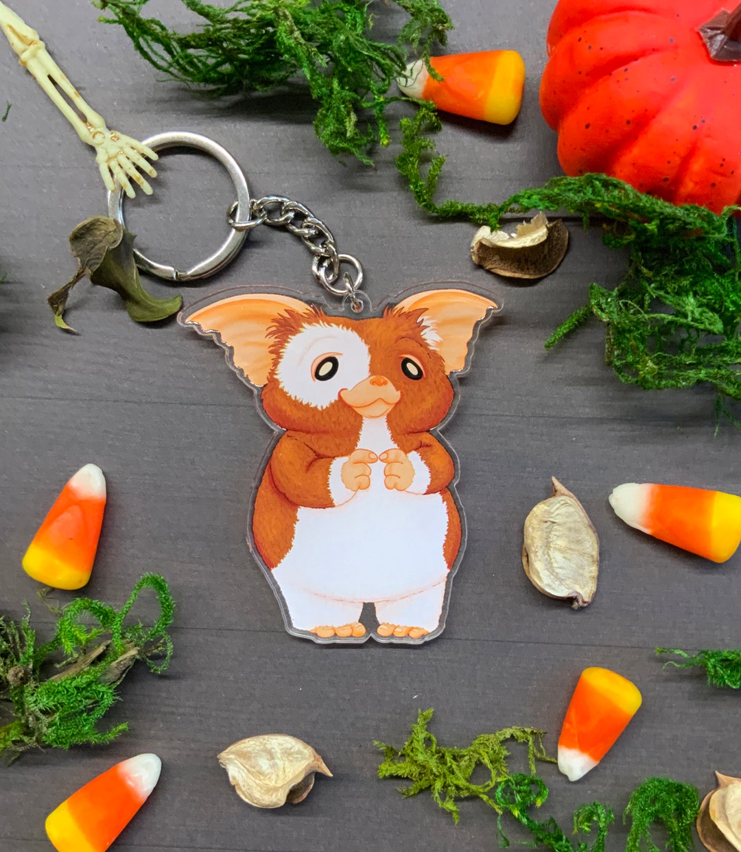 Gizmo Keychain: Gremlins Recycled Acrylic Charm - Horror Gift - Etsy