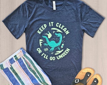 Lochness Monster Nessie Light weight Screen Printed T Shirt