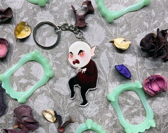 Nosferatu The Vampyre Recycled Acrylic Keychain - Cute Halloween Horror