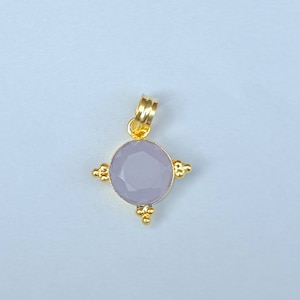 Beautiful Quartz Gemstone Pendant |Dainty Gold Pendant |Handmade Gemstone Rose Quartz Pendant | Gold Pendant |Bezel Pendant | Birthday Gift