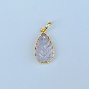 Leaf Pendant | Natural Ametrine Leaf Pendant | Leaf Jewelry |Purple Stone Ametrine Leaf Pendant | Gold Pendant | Handmade Stone Leaf Pendant