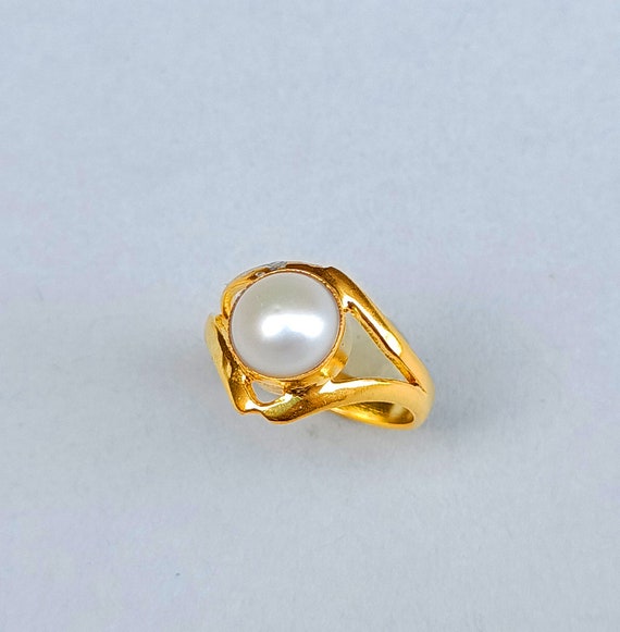 Solitaire Pearl Ring | Rebekajewelry