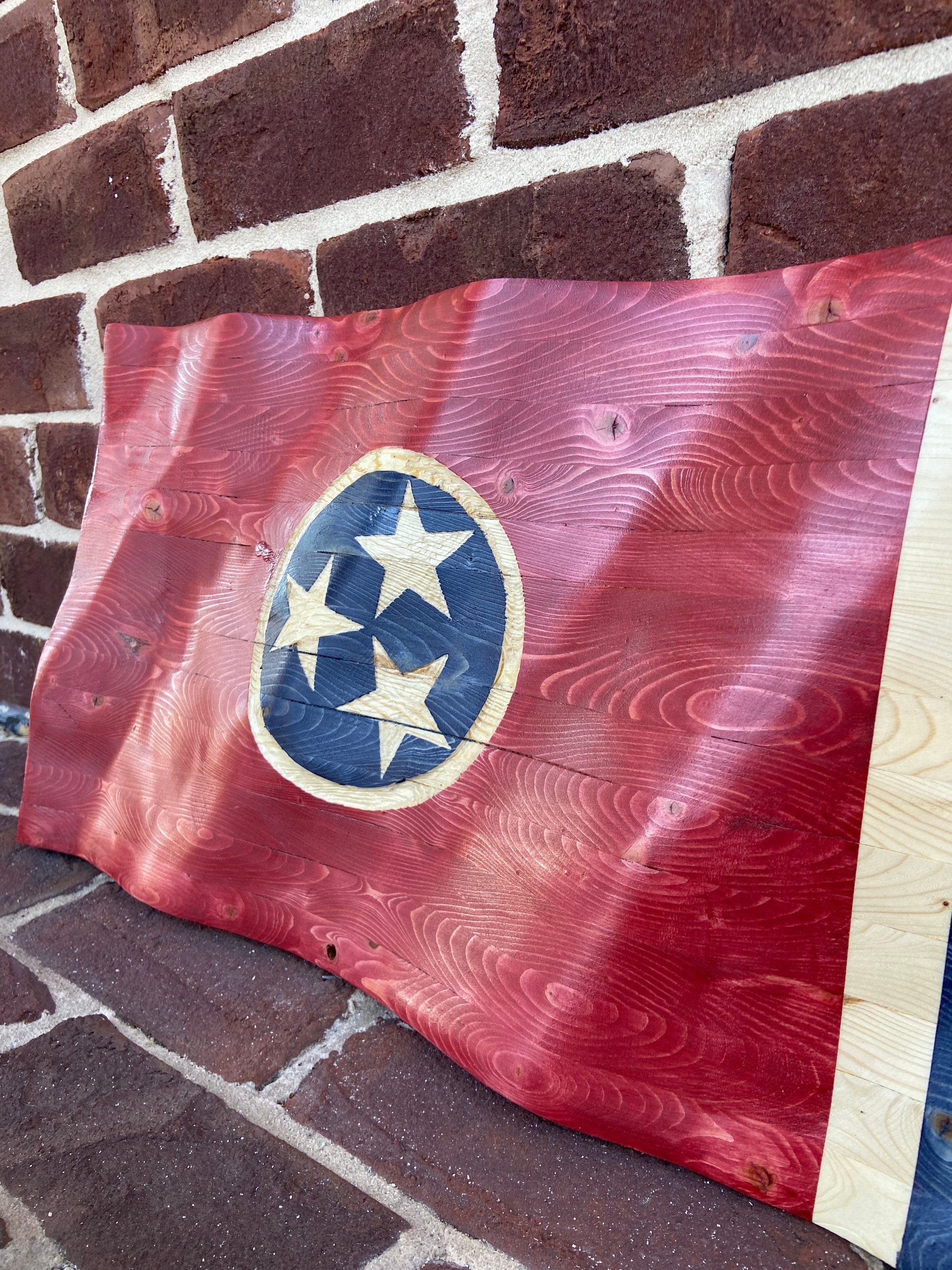 Customizable Hand Engraved Waving State Flag / Custom Flags / Etsy