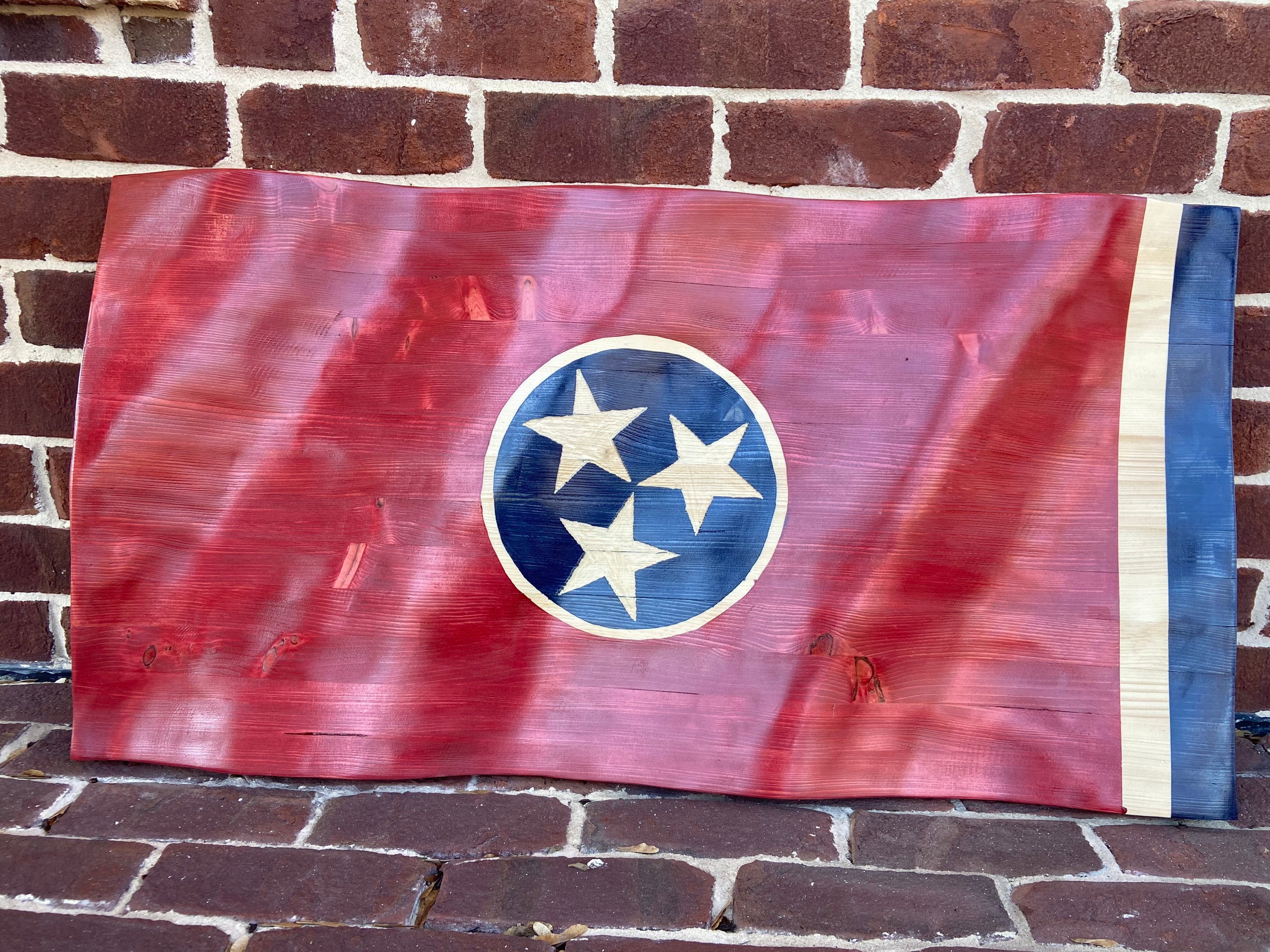 Customizable Hand Engraved Waving State Flag / Custom Flags / Etsy