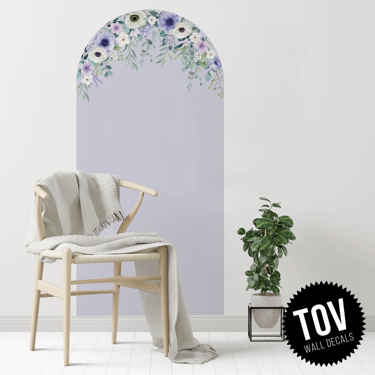 Bed size arch sticker flowers wall decal Flowers arch arch Etsy