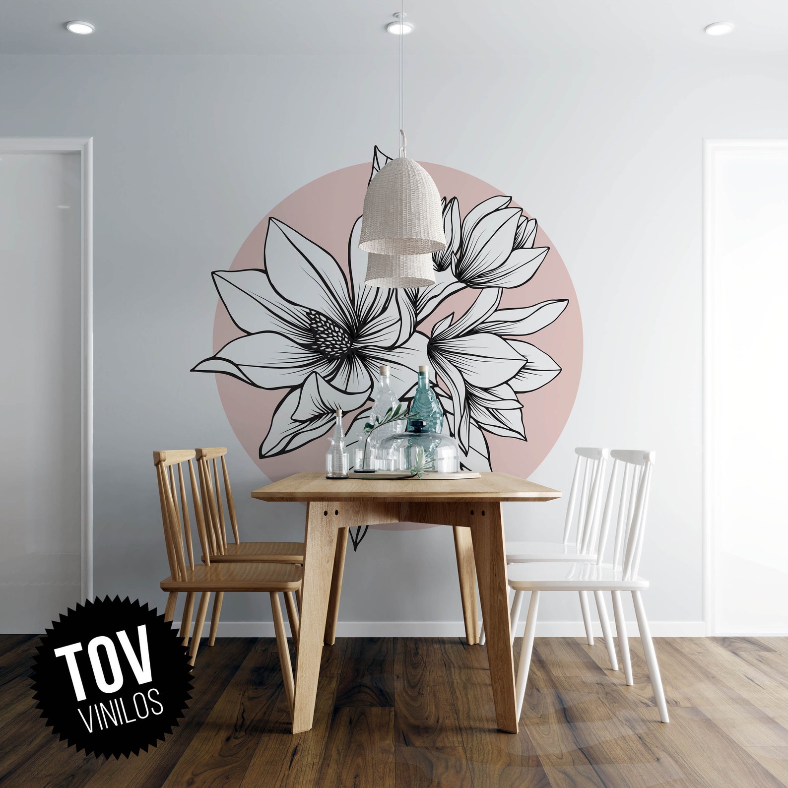 Flowers Wall Decal Magnolia Wall Sticker Magnolia Vinyl Etsy