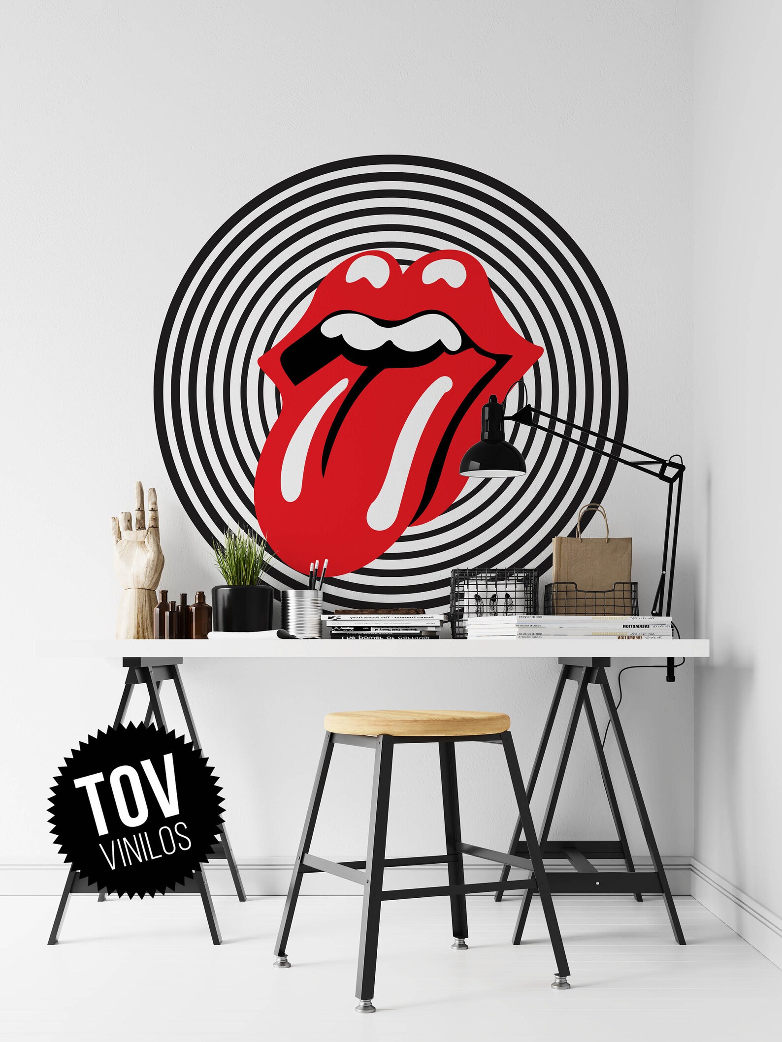 Rolling stones optic wall decal Rolling stones wall decor Etsy