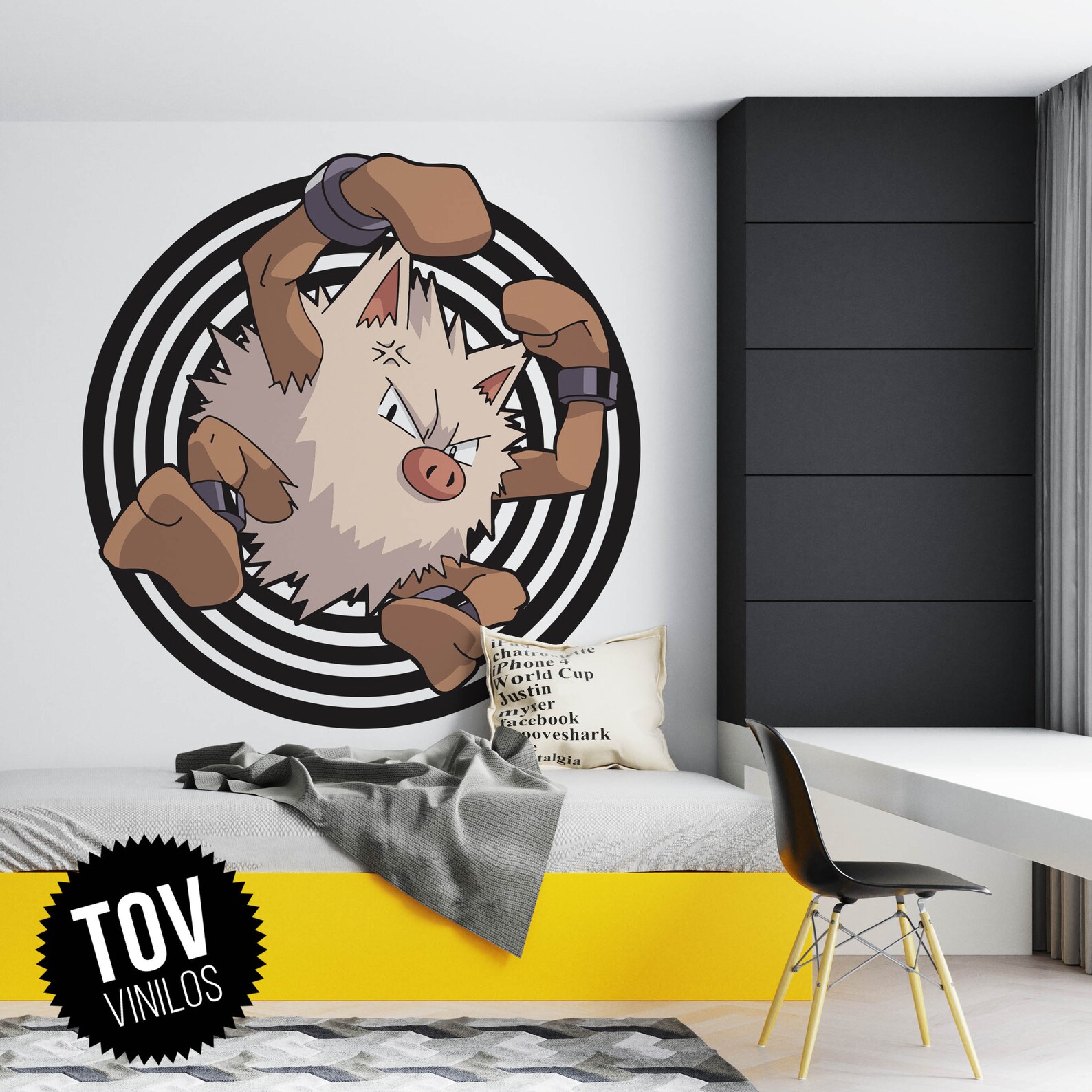 Primeape wall decor pokemon wall decal pokemon vinyl Etsy